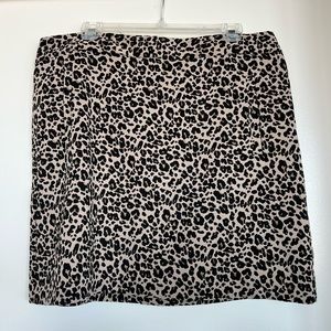 LOFT Animal print mini skirt